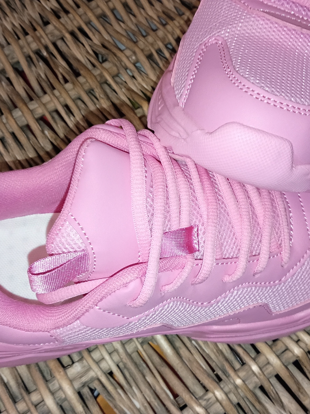 Pink Women's Lightweight Sneakers - Casual Athletic Shoes - Picture 3 of 3
